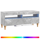 LED TV Cabinet Concrete Grey Engineered Wood 896328
