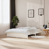 Bed Frame without Mattress White Solid Wood 150x200 cm King Size King Size 814955