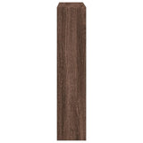 ZNTS Fireplace Surround Brown Oak 81x18x82 cm Engineered Wood 854604