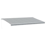 Manual Retractable Awning with LED Anthracite&White 600x350 cm 3215805