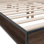 Bed Frame without Mattress Brown Oak 140x190 cm 3280216