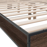 Bed Frame without Mattress Brown Oak 140x190 cm 3280216