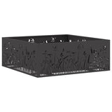 Fire Pit Black 80 x 80 x 30 cm Steel 858928