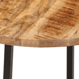 Coffee Table Natural Wood Solid Mango Wood and Iron Medium 371969