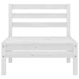 8 Piece Garden Lounge Set White Solid Pinewood 3082413