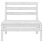 ZNTS 8 Piece Garden Lounge Set White Solid Pinewood 3082413