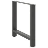 Dining Table Legs Anthracite 2 pcs 80x cm Steel 4013314