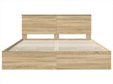 Bed Frame with Drawer Sonoma Oak 140 x 190 cm Engineer Wood 3411119