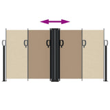 Retractable Side Awning Taupe 120x1200 cm 4004799