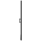 Shower Door Frost Tempered Glass 100x178 cm Black 146663