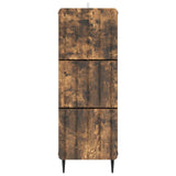 Drawer Cabinet Smoked Oak 33 x 34.5 x 92 cm Engineered Wood 894390