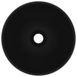 Luxury Bathroom Basin Round Matt Black 32.5x14 cm Ceramic 146975