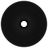 Luxury Bathroom Basin Round Matt Black 32.5x14 cm Ceramic 146975