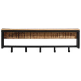 Coat Rack 87x10x27 cm Solid Rough Wood Mango 358920