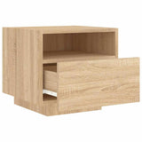 Bedside Cabinets with LED Lights 2 pcs Sonoma Oak 40x39x37 cm 836803