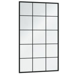 ZNTS Wall Mirrors 6 pcs Black 100x60 cm Metal 3189038