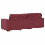 Sofa Set with Cushion 3 pcs Wine Red 220 x 78 x 84 cm Fabric 3324612