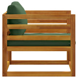 Sectional Armchair with Cushions 100% polyester Solid Acacia 42028322
