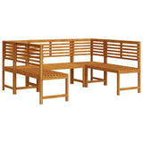 Garden Bench Set 5 pcs Brown Solid acacia wood 3328690