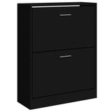 Shoe Cabinet Black 63x24x81 cm Engineered Wood 342558