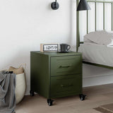 Bedside Cabinet Olive Green 36x39x43,5 cm Steel 846634