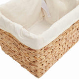 Storage Baskets 3 pcs Natural 35 x 30 x 25 cm Water hyacinth 42020144