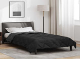 Full Year Duvet Black and Anthracite 135 x 200 cm Microfiber 42025596