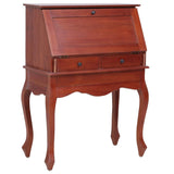 ZNTS Secretary Desk Brown 78x42x103 cm Solid Mahogany Wood 283841