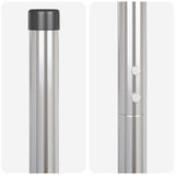 Fence Posts 12 pcs Silver Powder-coated steel 42012800