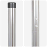 Fence Post 12 pcs Silver Powder-coated steel 42012796