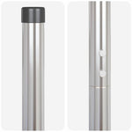 Fence Posts 12 pcs Silver 180 cm Powder-coated steel 42012796