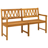 Outdoor Bench Natural 150 x 55.5 x 90 cm Solid Acacia Wood 42028083