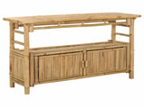 Console Table with Shelf Natural 110 x 35 x 75 cm Bamboo 42028060