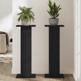 Plant Stand 2 pcs Black Oak 30 x 30 x 80 cm Engineered wood 3345111