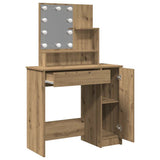 Dressing Table with LED Artisan Oak 86,5x35x136 cm 857024