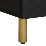 Bedside Cabinet Black 40x33x46 cm Solid Wood Mango 4017646