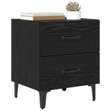 Bed Cabinet Black Oak 40 x 35 x 47.5 cm Engineered Wood 880569
