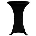 Standing Table Cover Ø70 cm Black Stretch 4 pcs 279072