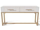 Dressing Table With 2 Drawers 75 Cm High ,Chest Drawers Bedroom Highboard White Sideboard Chest WF319173AAW