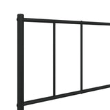Metal Bed Frame without Mattress with Footboard Black 90x200cm 352491