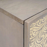 Bathroom Cabinet Grey 38 x 33 x 58 cm Solid Mango Wood 4018793