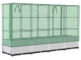 Raised Bed with Greenhouse Cover Rattan Look 160x40x138 cm 4015844