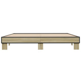 Bed Frame without Mattress Sonoma Oak 200x200 cm 3280218
