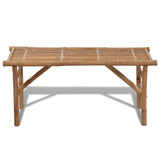 ZNTS Folding Garden Bench 118 cm Bamboo 41503