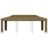 Gazebo with Double Roof 3x6 m Taupe 180 g/m 312219