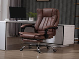 Home Office Chair Microfibre Desk Chair with Reclining Function Armrests Swivel Wheels Footrest T3398P328239