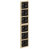 Room Divider 3 Panels Brown and Black Solid Wood Paulownia 358799