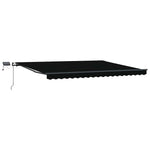 Retractable Awning Manual Black 400 x 300 cm Fabric 3330596