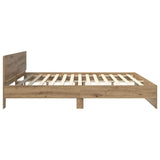 Bed Frame Artisan Oak 180 x 200 cm Engineered Wood 3403596