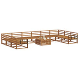 Outdoor Sofa Set 11 pcs Natural Solid Acacia Wood 3368282